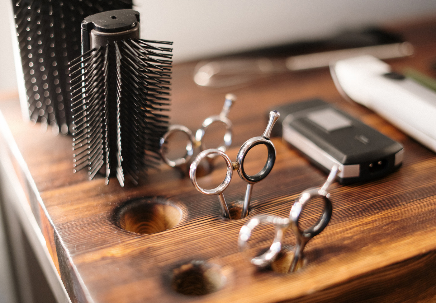 Daly Grove Barbershop interior, Edmonton